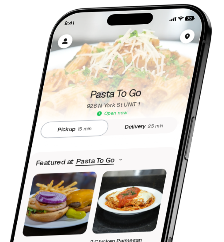 Pasta To Go app preview