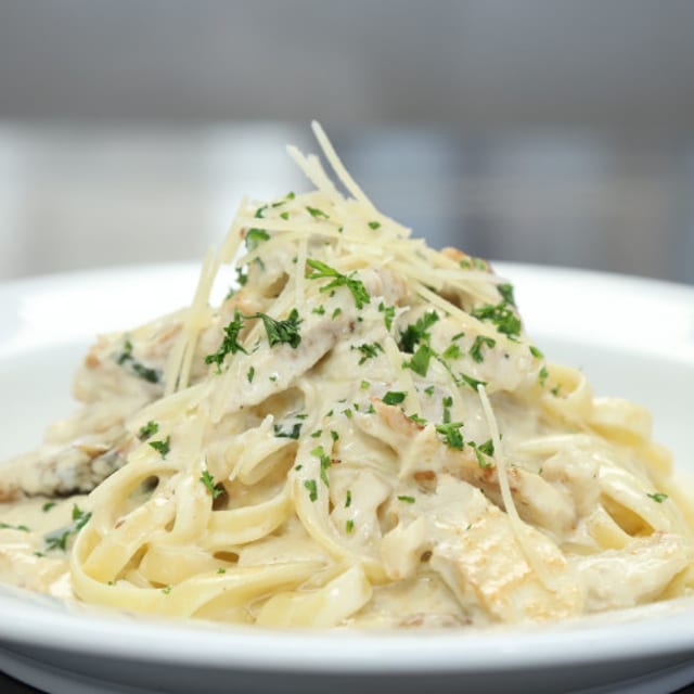 #1 Fettuccine Chicken Alfredo.